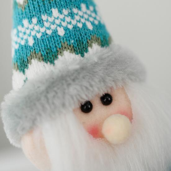 Рождественская кукла Синий снеговик Санта Клаус Олень Рождественская кукла Ручная работа Плюшевая