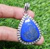 Natural Lapis Lazuli Pendant 925 Sterling Silver Pendant Pear Shape Gemstone Pendant Gift for Her