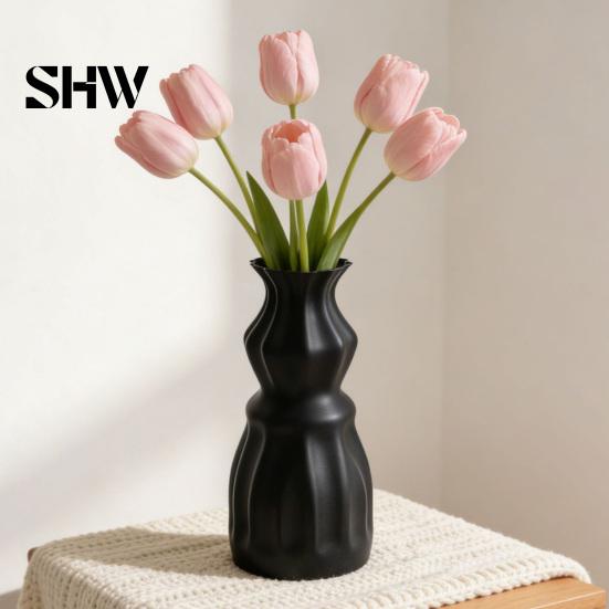 Creative Interior Decoration 3D Printed Flower Vase, Modern Decorative Minimalist Container, Artistic Vase with Flowing Light Floral Arrangement