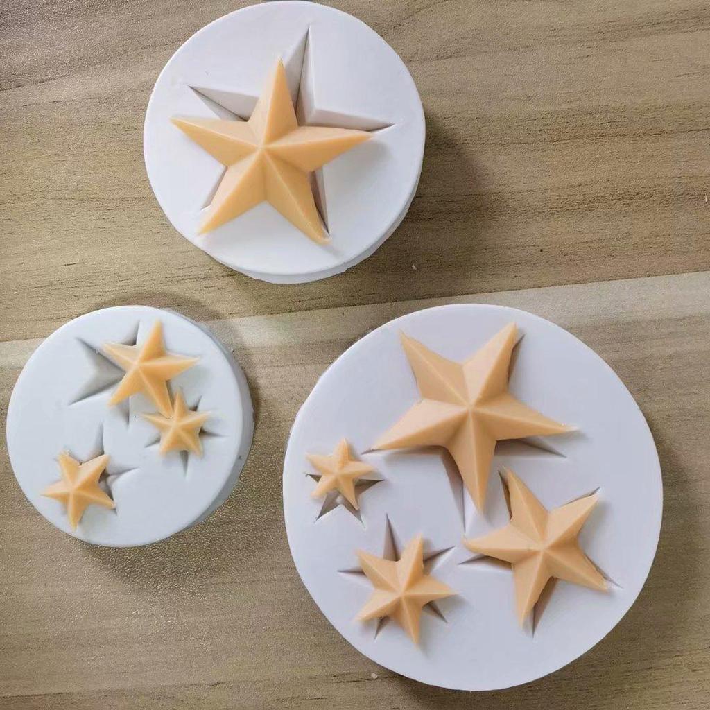 Star Shape Silicone Fondant Mold DIY Colorful Sweet Heart Chocolate Candy Paste Cake Decorating Tool Mold