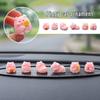 Mini Piggy Decorations Car Dashboard Cute Cartoon Piggy Ornaments Desktop Kawaii Toy DIY Animal Doll Accessories Car Interior