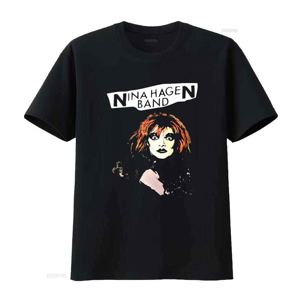 Nina Hagen Band T Shirt Holiday Vintage Washed Graphic Versatile Soft Top For Everyday Wear Breathable Designer Clothes