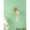 Metal Door Bell with Ship Wheel Wall Hanging Decor (Brass)
