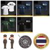 T Shirt Royal Thai Police Logo Thailand Undershirt O Neck Round Neck Short Sleeve Gun Pistol Print Quick Dry National Uniform Men Women Unisex