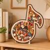 Musical Note Shape Wooden Jigsaw Puzzle Instrument Print Musical Note Puzzle  Table Decor