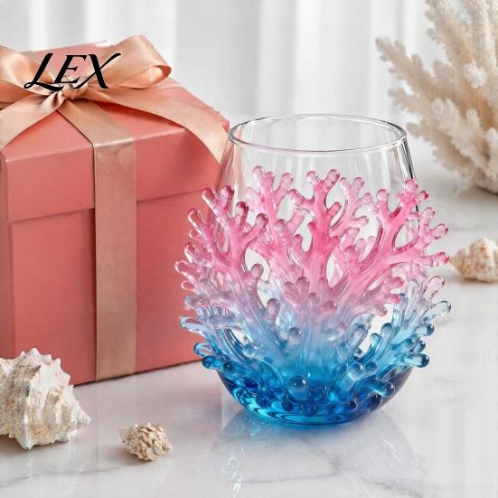 Marine Life Enthusiast Gift Octopus Stemless Wine Glass, 3D Animal Printed Bar Sophisticated Home Barware Borosilicate Glassware, for Cocktails