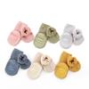 1 пара нескользящих напольных носков для новорожденных, однотонные носки до середины икры для маленьких мальчиков и девочек, осенне-зимние утепленные хлопковые носки для малышей