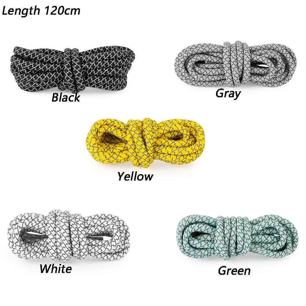 120cm Polyester Fluorescent Reflective Sport Shoelaces Sneaker Shoestrings Shoe Rope Shoes Lace