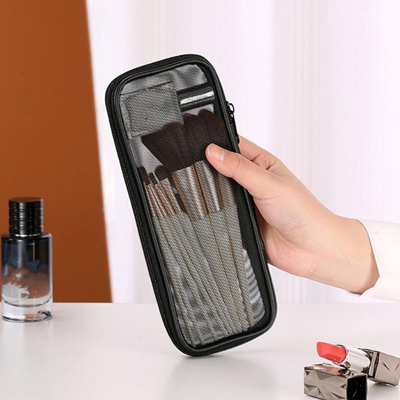 Дорожный футляр для кистей для макияжа, косметичка, органайзер для туалетных принадлежностей для мужчин и женщин, сетчатый набор для мытья, аксессуары для хранения