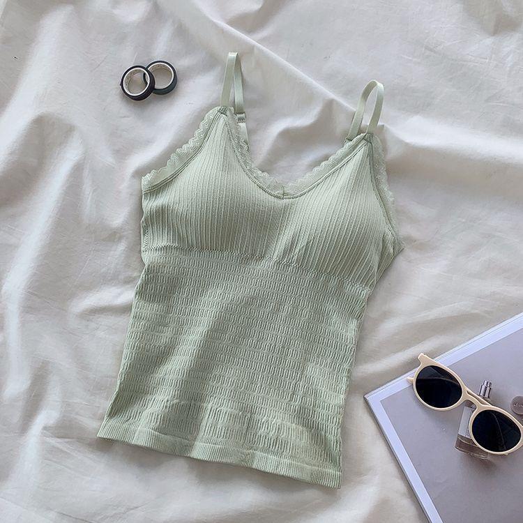 Камзол, женская футболка без рукавов, летняя кружевная тонкая майка с v-образным вырезом, нижняя рубашка, женская одежда