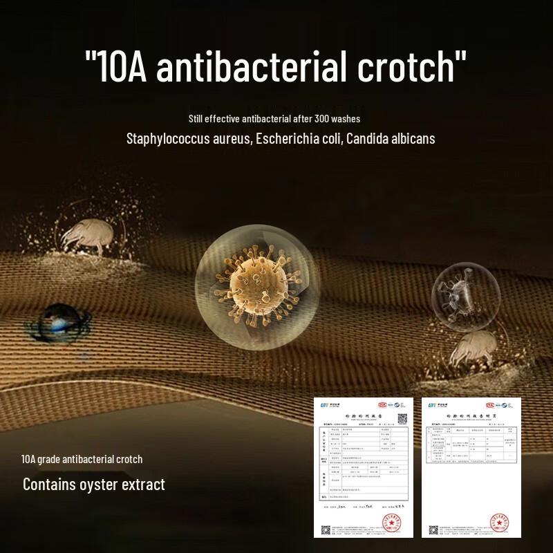 FitonTon Men's Ice Silk 10A Antibacterial Boxer Briefs