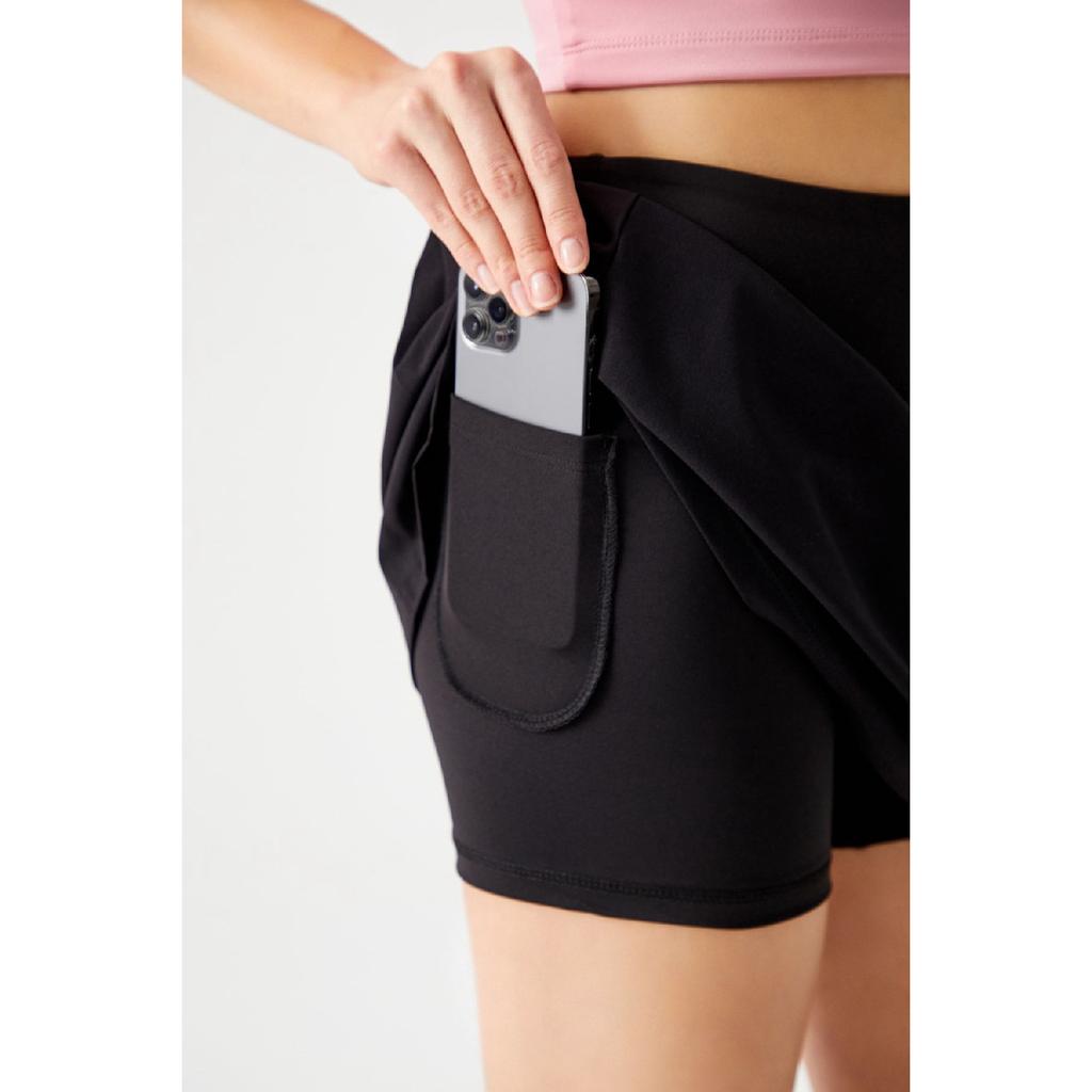 White 2 Layer Tennis Skirt - Shorts Skirt - Sports Skirt Tennis Skirt