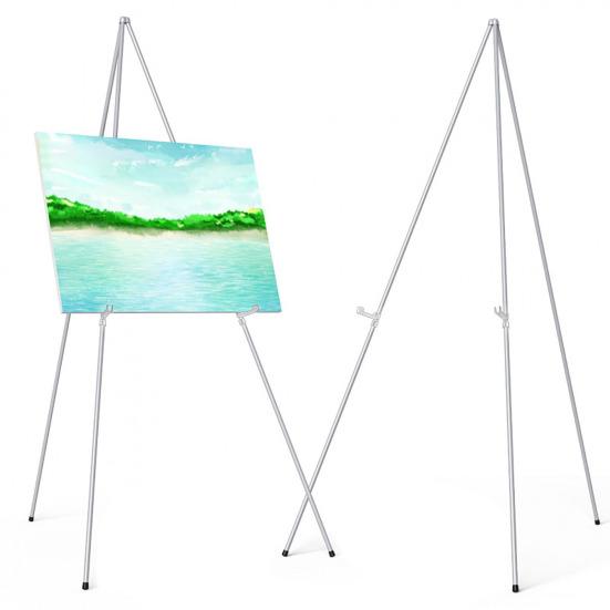 Easel Display Stand Collapsible Portable Metal Tripod Art Display Stand Adjustable Painting Easel for Canvas Wedding Sign
