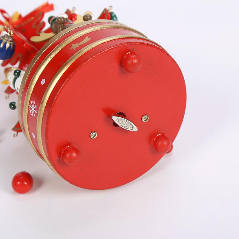 Деревянная музыкальная шкатулка в виде елки, украшение для DIY-витрин