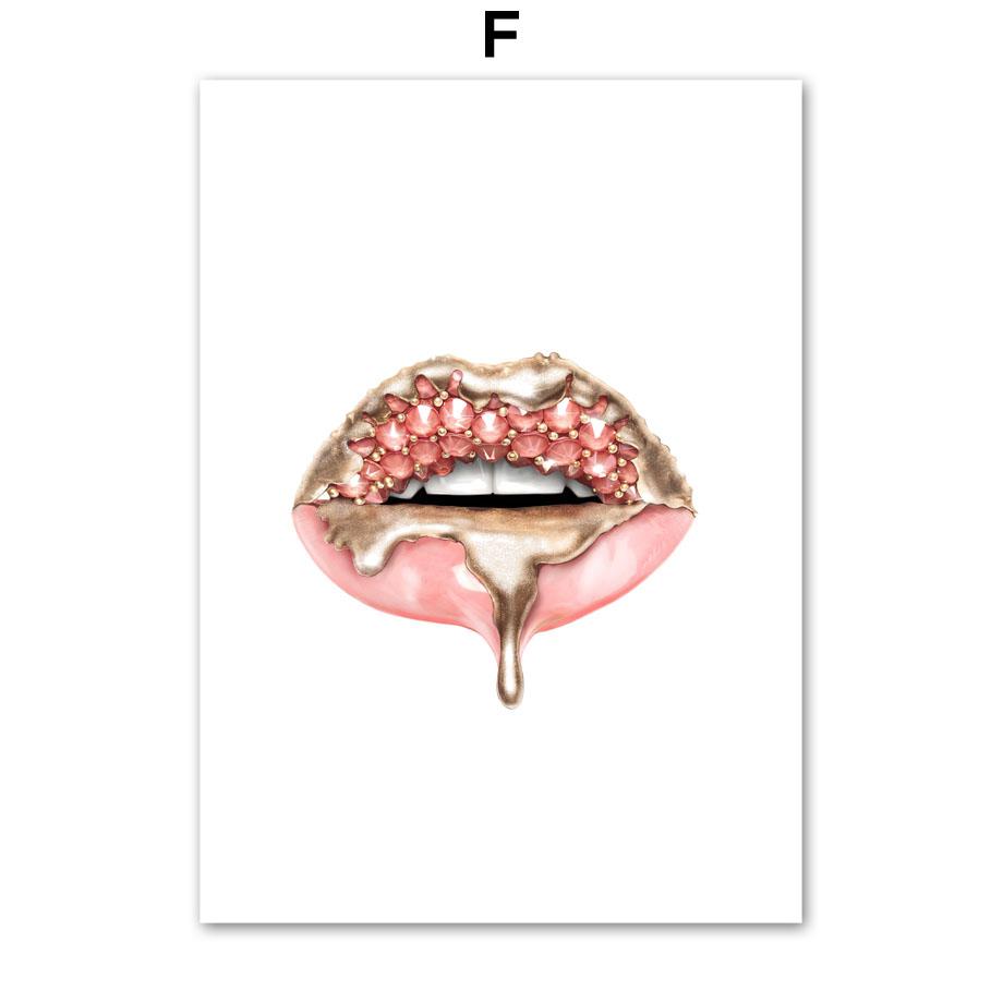 Розовый цветок Париж духи девушка губы ресницы настенная живопись на холсте плакаты на скандинавскую тему и принты настенная картина для декора комнаты для девочек