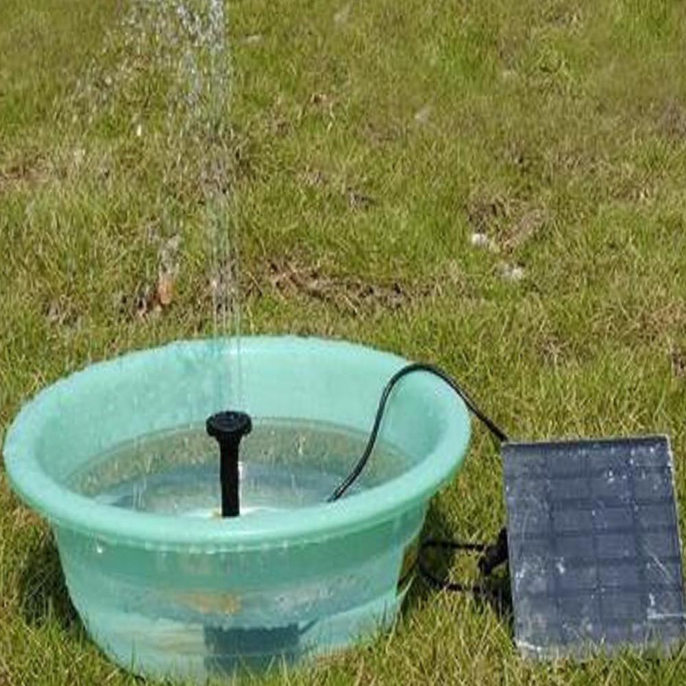 1.2W Solar Panels Water Fountain Pump with 6 Nozzles Solar Powered Fountain Wave Maker for Outdoor Bird Bath Garden Fish Pond