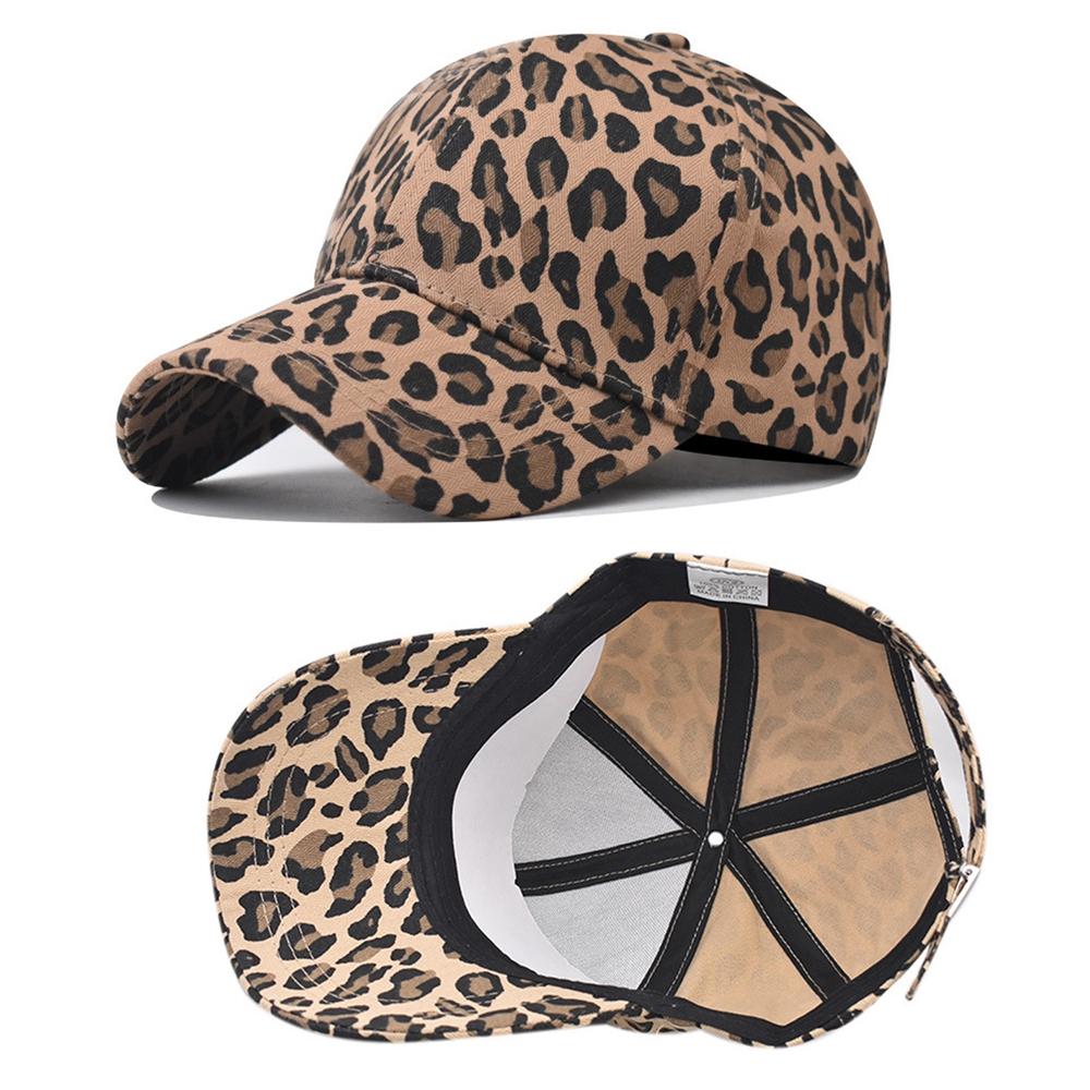 Hip Hop Leopard Print Baseball Cap Vintage Baseball Hat Women Men Outdoor Adjustable Gorras Snapback Unisex