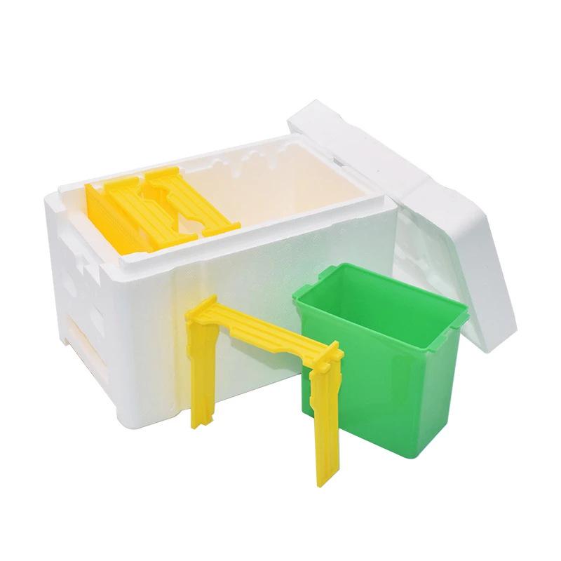 Пенопластовый мини-улей для разведения маток и опыления пчелами с пластиковой кормушкой