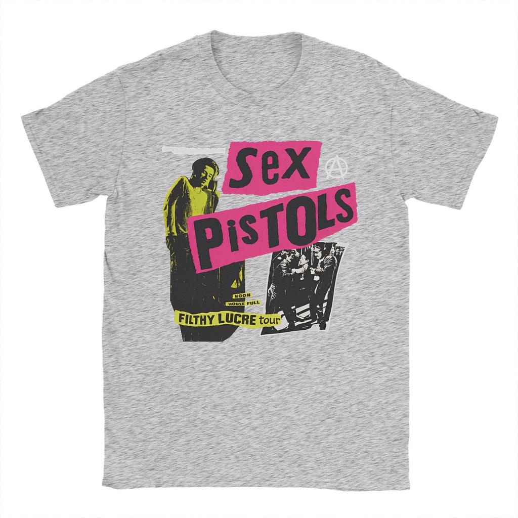 Футболка Харадзюку Пляж SEX PISTOLS Трендовые футболки 100% Хлопковая футболка для мужчин Y2K Забавный дизайн Топ с коротким рукавом Футболки