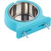 Crate Dog Bowl, Removable Stainless Steel Coop Cup Hanging Pet Cage Bowl Water Food Feeder for Dogs Cats Rabbits Puppy