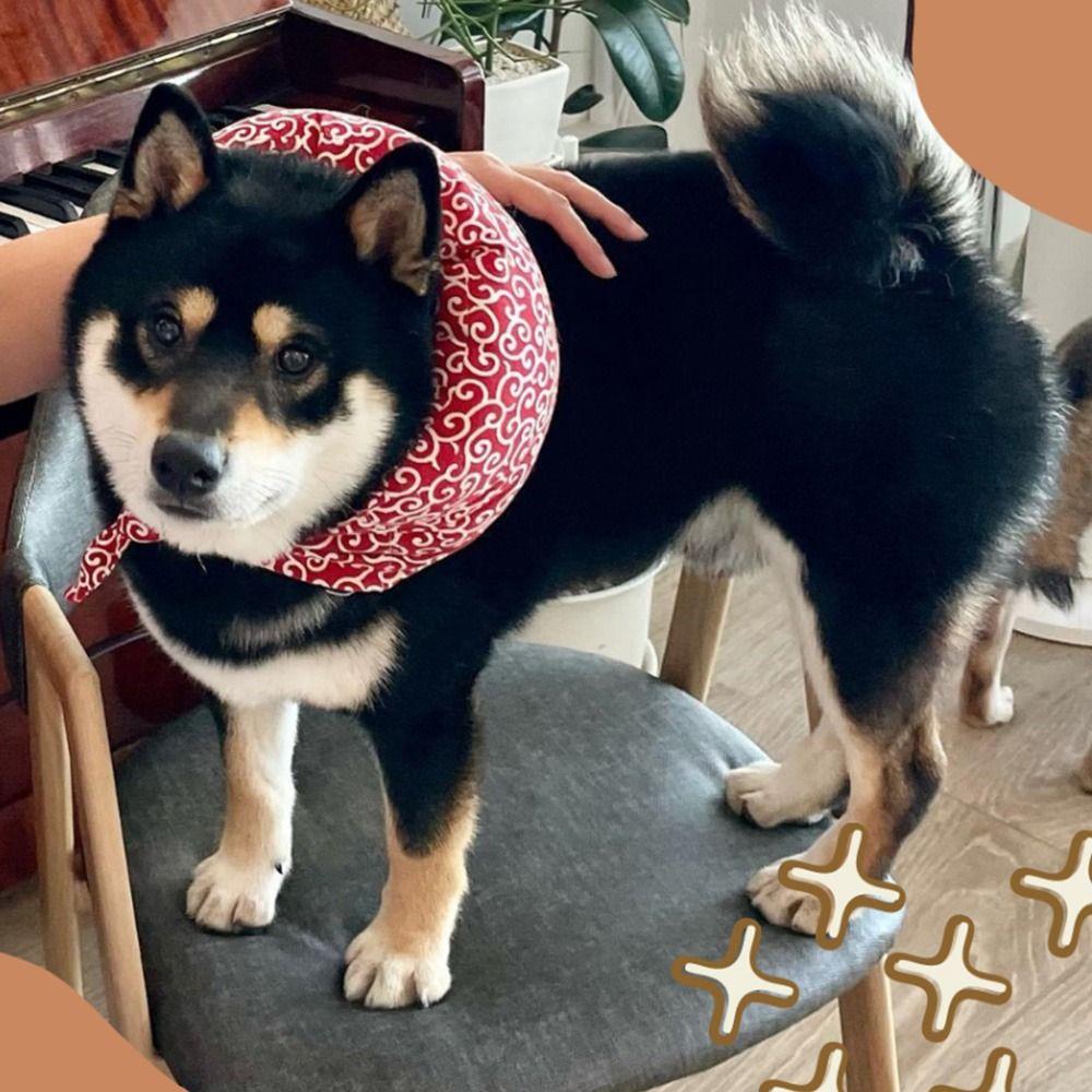 Моющийся забавный шарф для домашних животных, регулируемые банданы для собак, японские тканевые накидки для собак, ошейник для вечеринки