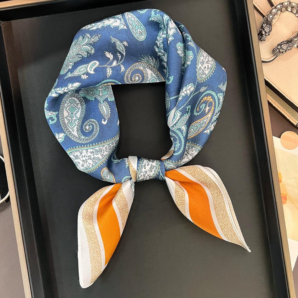 New 100% Natural Real Silk Scarf Women Bandana Square Scarves Wrap Kerchief Mulberry Fashion Luxury High Quality Hijab For Lady