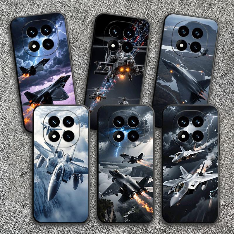Aircraft Helicopter Formation Soft Phone Case for Xiaomi Redmi Note 12 13 14 15 Pro Plus 11 12S 11S 11T 10 4G Black Cover Back S