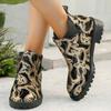 Модные рабочие ботинки большого размера из золота и серебра, женские офисные ботинки с принтом бабочек 2024 года, модные нескользящие туфли на плоской подошве