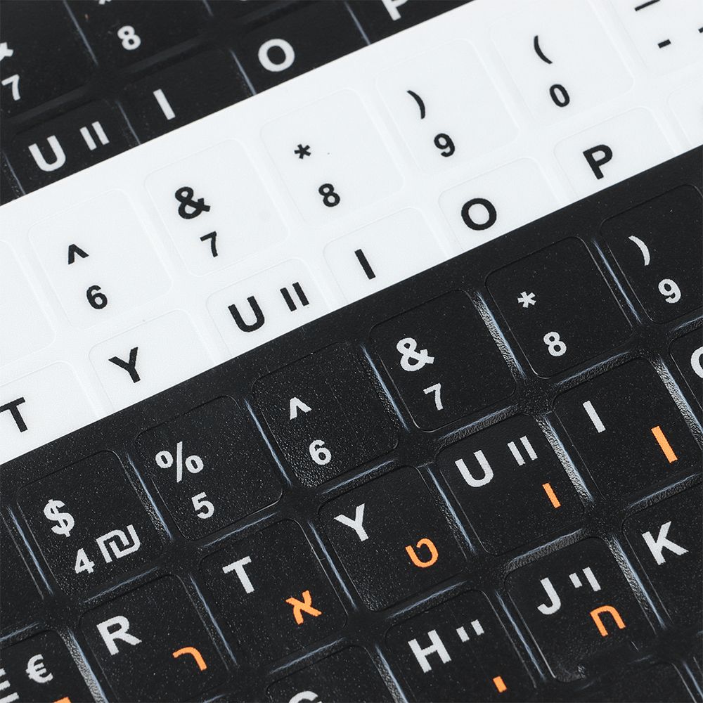 Keyboard Covers Desktop Computer Alphabet Layout Keyboard Stickers Hebrew Letter Label Sticker