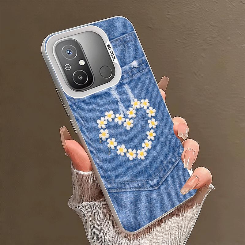 Retro Denim Pattern Soft Phone Case for Xiaomi Redmi 15C 15 14C 13C 12C Poco X5 X6 X7 Pro X3 F8 F7 Ultra M8 13 12 Cover Back She