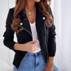 Women's Clothing Fashion Short Coat Deerskin Velvet New Zipper Slim Lapel