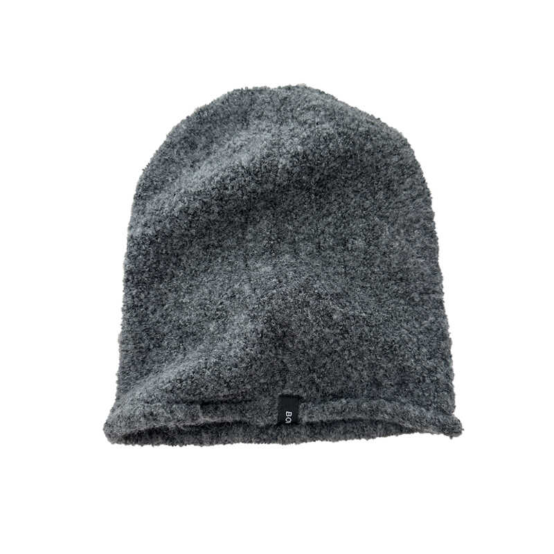 Дизайнерская вязаная круглая шапка для волос, однотонная, женская, осенне-зимняя, баотоу, защитная шапка для ушей, завивка, шерстяная, универсальная