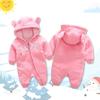 Elf Baby Детская одежда Ромпер с капюшоном и медвежьими ушками, с длинными рукавами, одежда для холодной погоды [Fairy Baby] Осень/Зима (6M, Розовый)