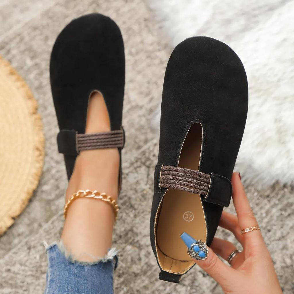 Casual Flat Shoes Women Round Toe Shallow Women's Loafers Retro Comfort Soft Sole Single Shoes Versatile Female Designer Shoes