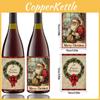 Bottle Christmas Party Stickers With Retro Style For Festive Event Decoration