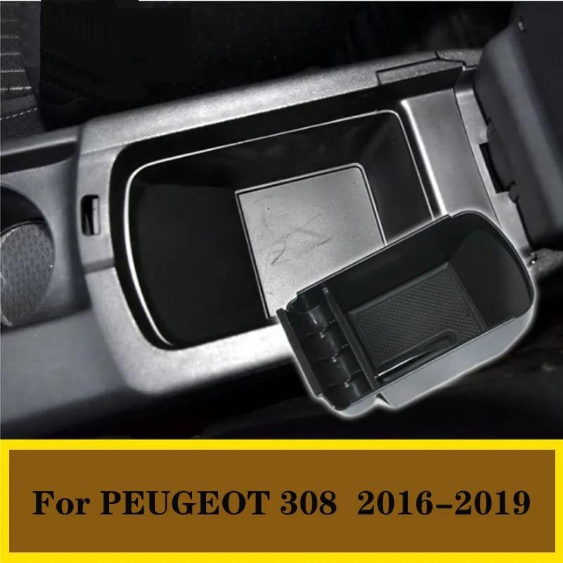 Для Peugeot 2008 3008 GT 4008 5008 308 408 автомобильный черный интерьер консоли подлокотник ящик для хранения перчаток лоток-контейнер-органайзер