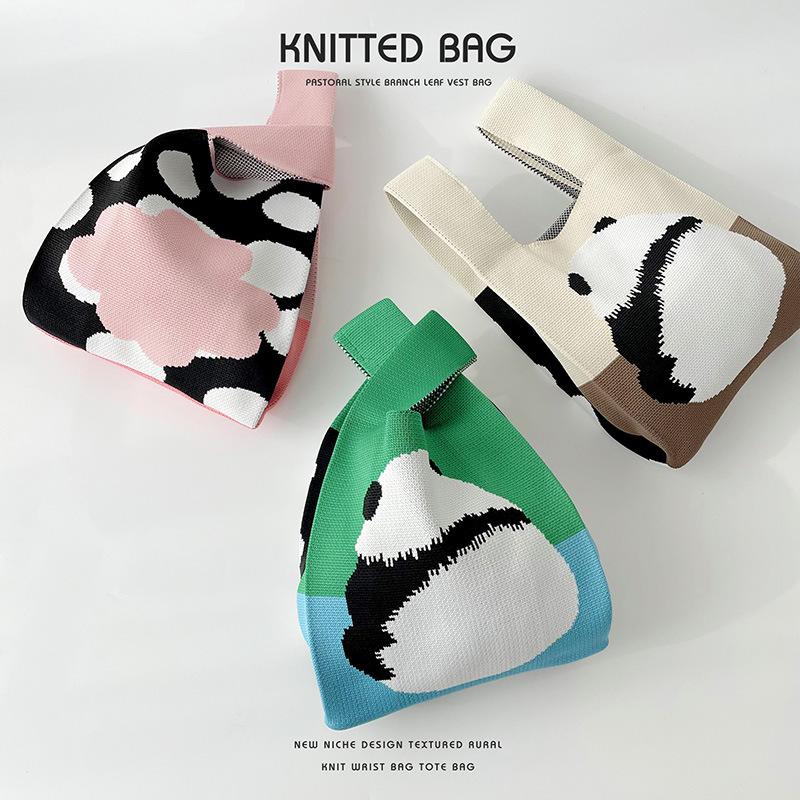 Сумка-жилет Вязаная сумка через плечо Ручная сумка Пригородная сумка-тоут большой вместимости