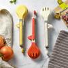 Comfortable Grip Outdoor BBQ Clamps Food Grade Kitchen Cooking Clip Silicone Food Tongs  Barbecue