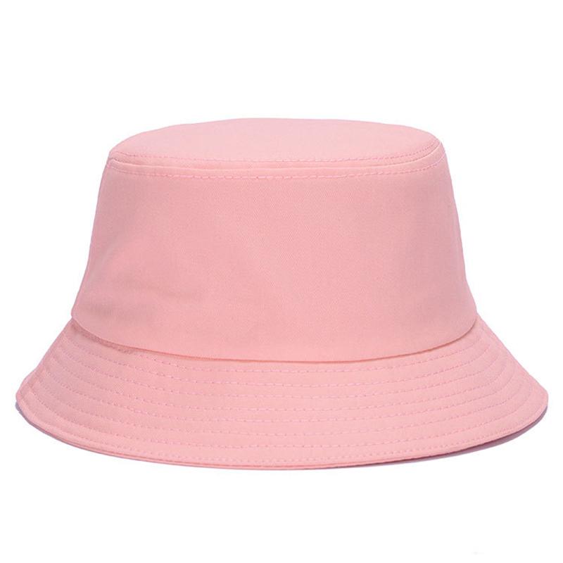 Solid Fashion Bucket Hats Summer Hat For Women Men Sun Cotton Flat Top Hat Fisherman Panama Hats