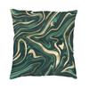 Emerald Green Black Gold Marble Cushion Cover 66x66 Cm Abstract Marbled Texture Throw Pillow Cases for Car Sofa Fashion Pillows
