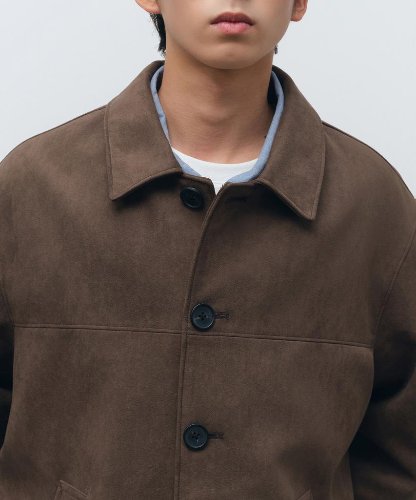 Musinsa Standard Synthetic Suede Car Coat [Brown]