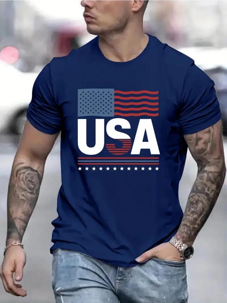 Летняя повседневная мужская футболка с модным принтом в виде букв и 3D-принтом, с круглым вырезом и коротким рукавом, свободная, удобная, с коротким рукавом