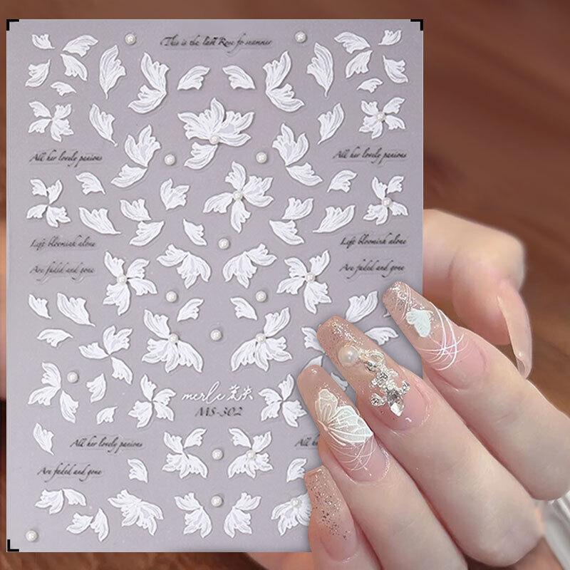 Наклейки для дизайна ногтей-бабочки 5D бронзовое серебро Аврора лазерное украшение для ногтей своими руками