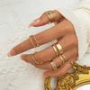 Модный комплект колец золотого, серебряного цвета для женщин и мужчин, простые геометрические кольца на палец, кольцо в стиле панк, 2022, трендовые ювелирные изделия, подарки