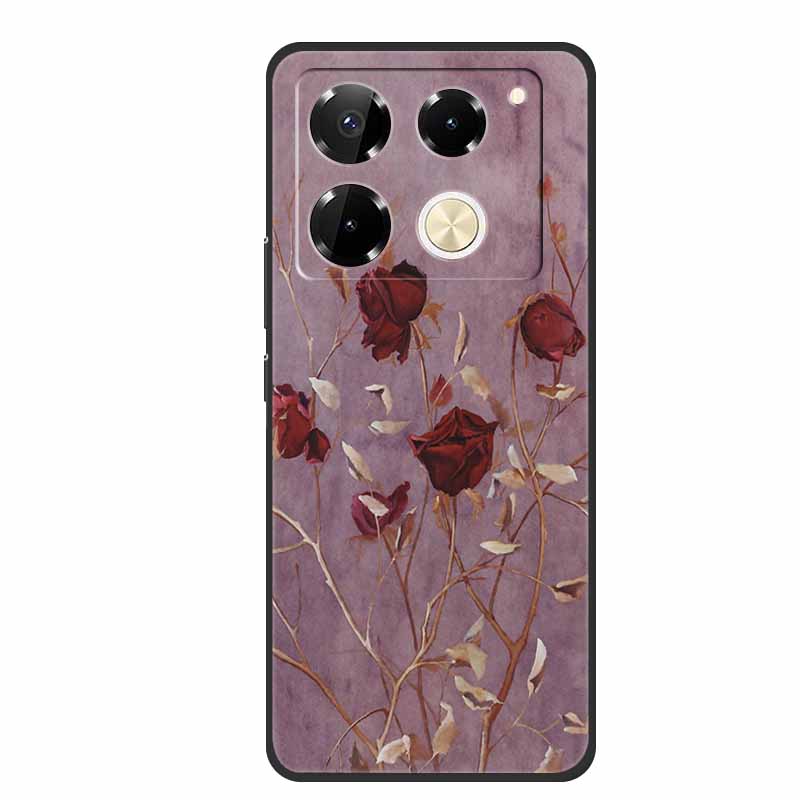 Чехол для Infinix Note 40 Pro 5G, мягкий силиконовый чехол из ТПУ, чехлы для телефона для Infinix Note 40 40pro 4G, Цветочки, Милый Coque Fundas