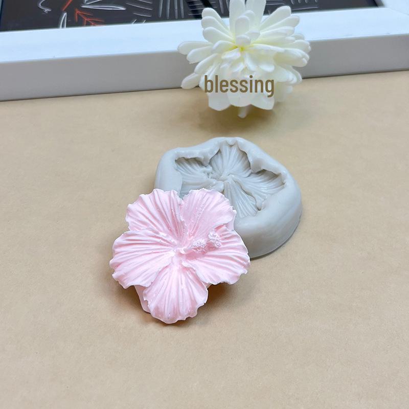 Hibiscus Cake Decoration Silicone Mold for Fondant & Chocolate