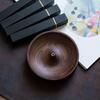 North American Black Walnut Solid Wood Incense Stick Handmade Tea Ceremony Round Incense Burner Agarwood Tray Holder
