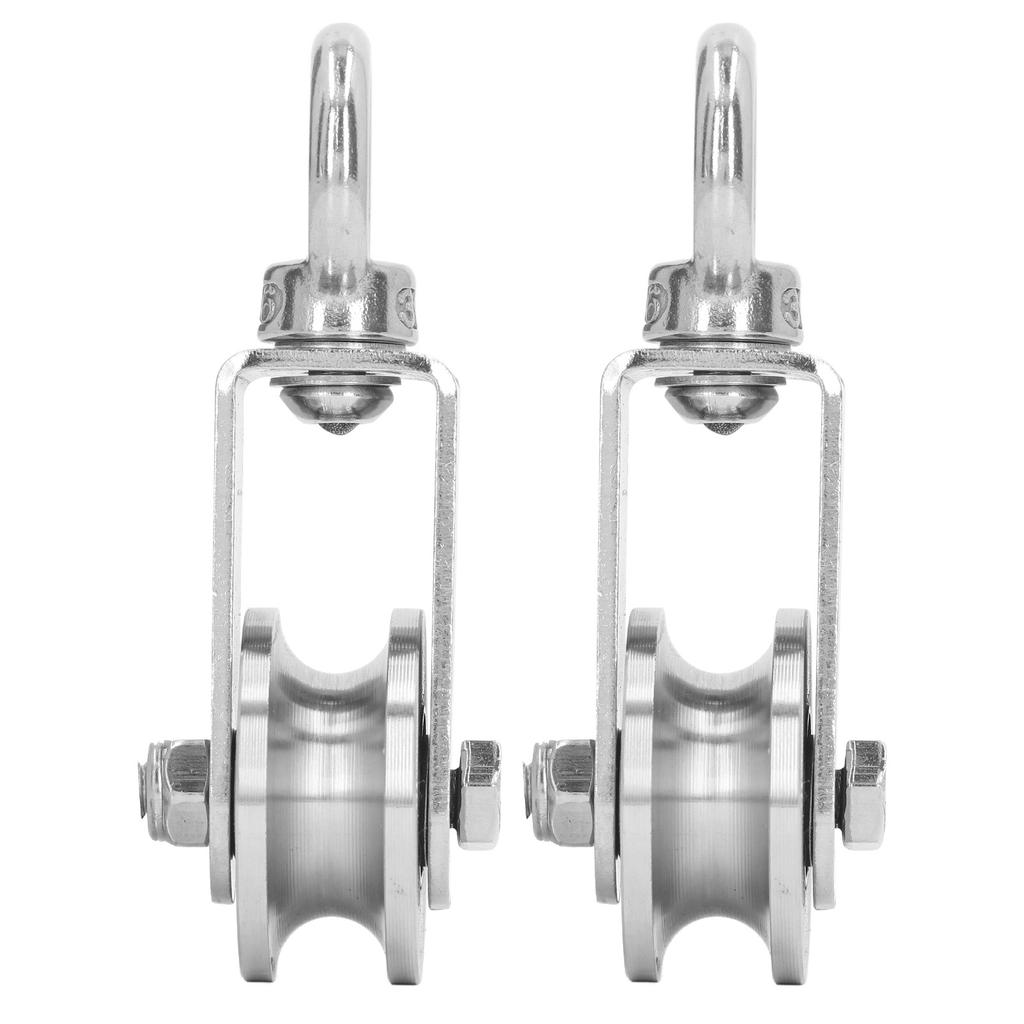 2 шт. Кабельные шкивы Вращение на 360 градусов Ролики из нержавеющей стали Встроенные двойные подшипники