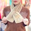 Autumn and Winter New Imitation Rabbit Fur Scarf Women's Versatile Thickened Warm Solid Color Plush Rex Rabbit Fur Scarf