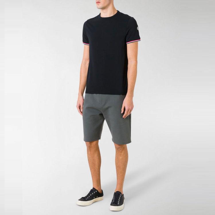 Moncler Мужская футболка с коротким рукавом и логотипом SS21 Топы Черный 801990087296999